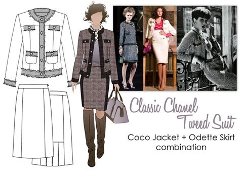 coco chanel red pants suit patterns sew|coco chanel fold line.